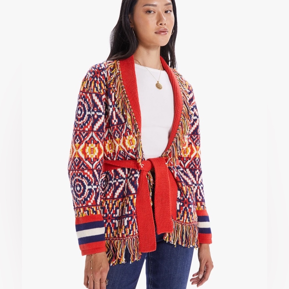 Mother Belted Wrap Cardigan